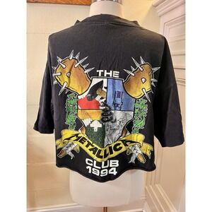 RARE Vintage The Metallica Club 1994 Band Shirt Made In USA Size XL‎ -CROPPED